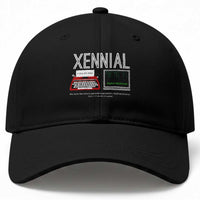 Xennial Typewriter and Computer Screen Baseball Cap Analog Childhood Digital Adulthood