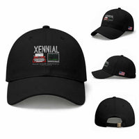 Xennial Typewriter and Computer Screen Baseball Cap Analog Childhood Digital Adulthood