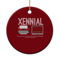 Xennial Typewriter and Computer Screen Ceramic Ornament Analog Childhood Digital Adulthood