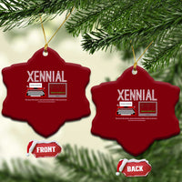 Xennial Typewriter and Computer Screen Ceramic Ornament Analog Childhood Digital Adulthood