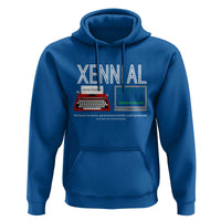 Xennial Typewriter and Computer Screen Hoodie Analog Childhood Digital Adulthood