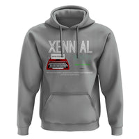 Xennial Typewriter and Computer Screen Hoodie Analog Childhood Digital Adulthood