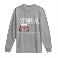 Xennial Typewriter and Computer Screen Long Sleeve Shirt Analog Childhood Digital Adulthood