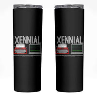 Xennial Typewriter and Computer Screen Skinny Tumbler Analog Childhood Digital Adulthood