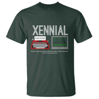 Xennial Typewriter and Computer Screen T Shirt Analog Childhood Digital Adulthood