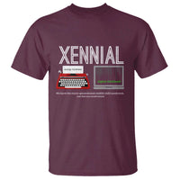 Xennial Typewriter and Computer Screen T Shirt Analog Childhood Digital Adulthood