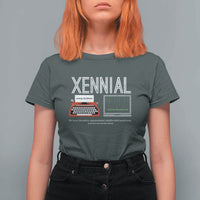 Xennial Typewriter and Computer Screen T Shirt For Women Analog Childhood Digital Adulthood