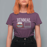 Xennial Typewriter and Computer Screen T Shirt For Women Analog Childhood Digital Adulthood