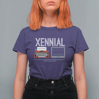 Xennial Typewriter and Computer Screen T Shirt For Women Analog Childhood Digital Adulthood