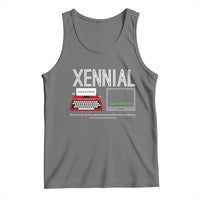 Xennial Typewriter and Computer Screen Tank Top Analog Childhood Digital Adulthood