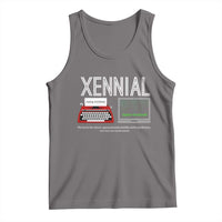 Xennial Typewriter and Computer Screen Tank Top Analog Childhood Digital Adulthood