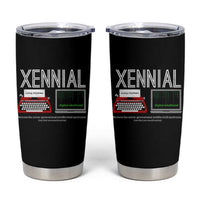 Xennial Typewriter and Computer Screen Tumbler Cup Analog Childhood Digital Adulthood