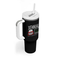 Xennial Typewriter and Computer Screen Tumbler With Handle Analog Childhood Digital Adulthood