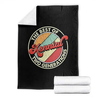 Xennial The Best of Two Generations Throw Blanket Retro Sunset Vintage 70s Graphic