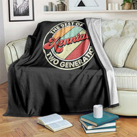 Xennial The Best of Two Generations Throw Blanket Retro Sunset Vintage 70s Graphic