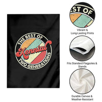 Xennial The Best of Two Generations Garden Flag Retro Sunset Vintage 70s Graphic