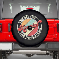 Xennial The Best of Two Generations Spare Tire Cover Retro Sunset Vintage 70s Graphic