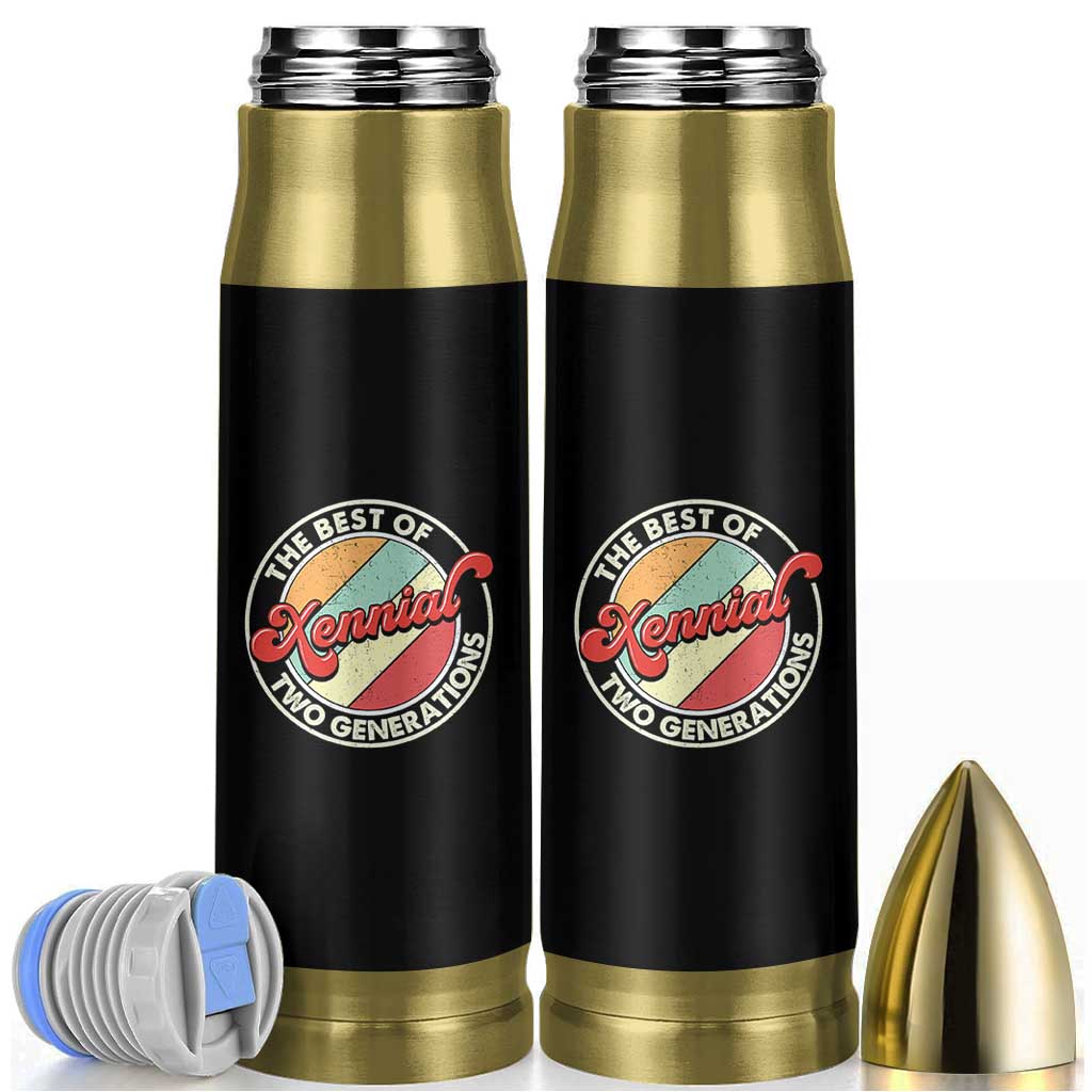 Xennial The Best of Two Generations Bullet Tumbler Retro Sunset Vintage 70s Graphic
