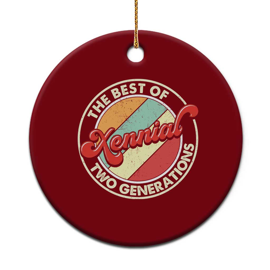 Xennial The Best of Two Generations Ceramic Ornament Retro Sunset Vintage 70s Graphic