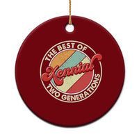 Xennial The Best of Two Generations Ceramic Ornament Retro Sunset Vintage 70s Graphic