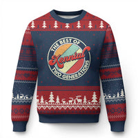 Xennial The Best of Two Generations Ugly Christmas Sweater Retro Sunset Vintage 70s Graphic