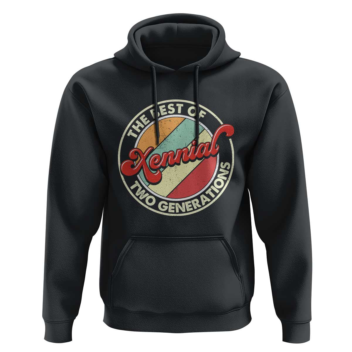 Xennial The Best of Two Generations Hoodie Retro Sunset Vintage 70s Graphic