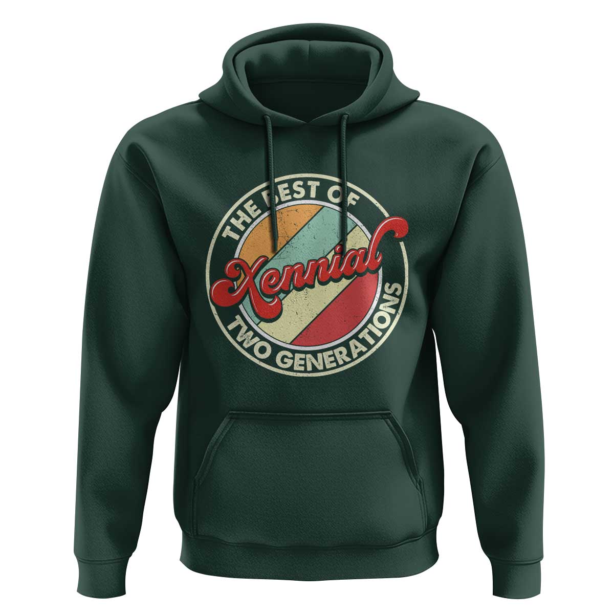 Xennial The Best of Two Generations Hoodie Retro Sunset Vintage 70s Graphic