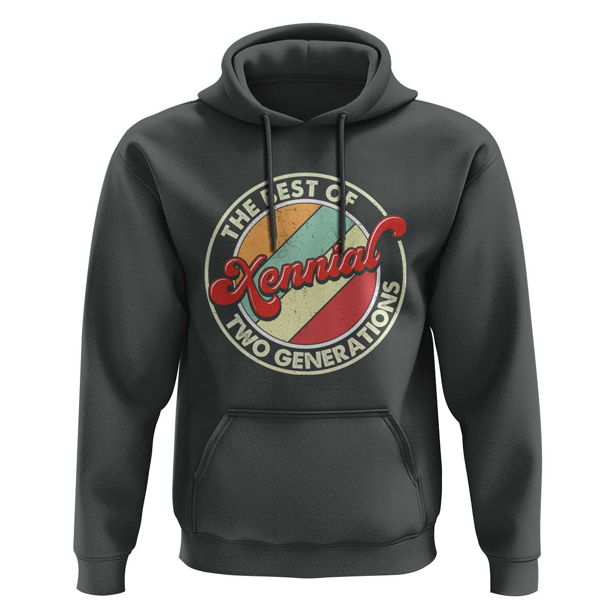 Xennial The Best of Two Generations Hoodie Retro Sunset Vintage 70s Graphic