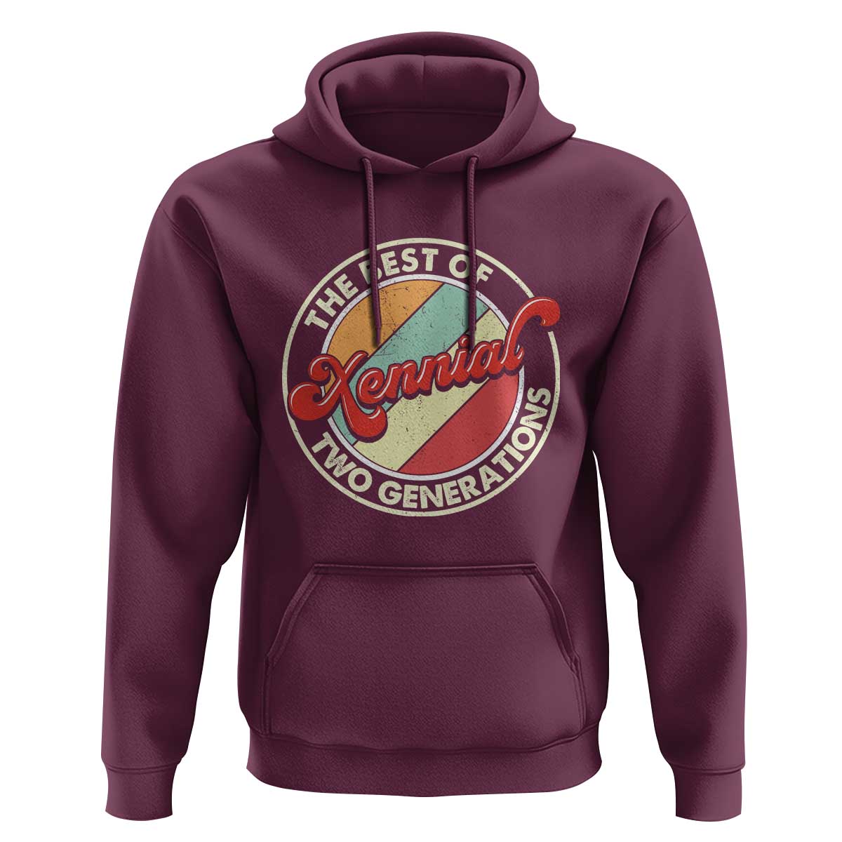 Xennial The Best of Two Generations Hoodie Retro Sunset Vintage 70s Graphic