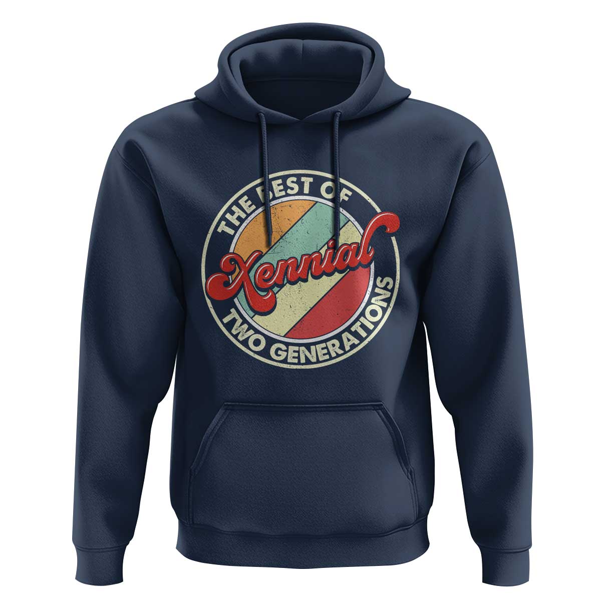 Xennial The Best of Two Generations Hoodie Retro Sunset Vintage 70s Graphic