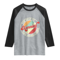 Xennial The Best of Two Generations Raglan Shirt Retro Sunset Vintage 70s Graphic