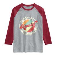 Xennial The Best of Two Generations Raglan Shirt Retro Sunset Vintage 70s Graphic