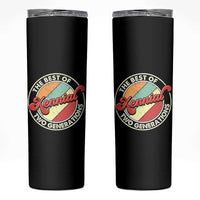 Xennial The Best of Two Generations Skinny Tumbler Retro Sunset Vintage 70s Graphic