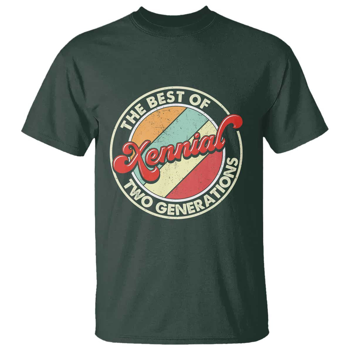 Xennial The Best of Two Generations T Shirt Retro Sunset Vintage 70s Graphic