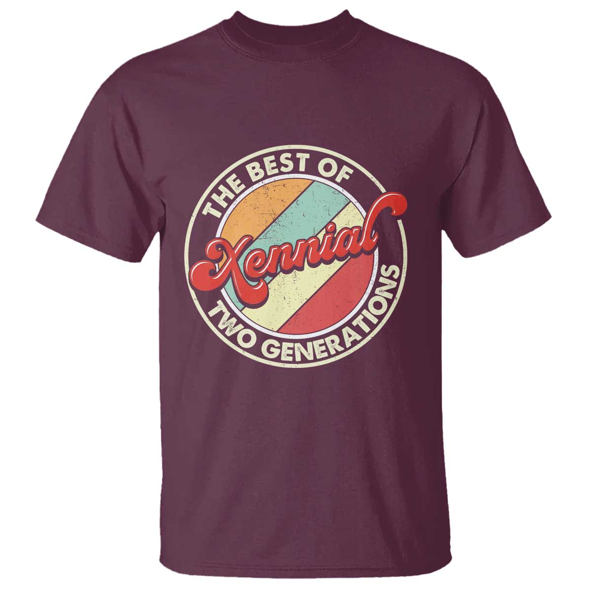 Xennial The Best of Two Generations T Shirt Retro Sunset Vintage 70s Graphic