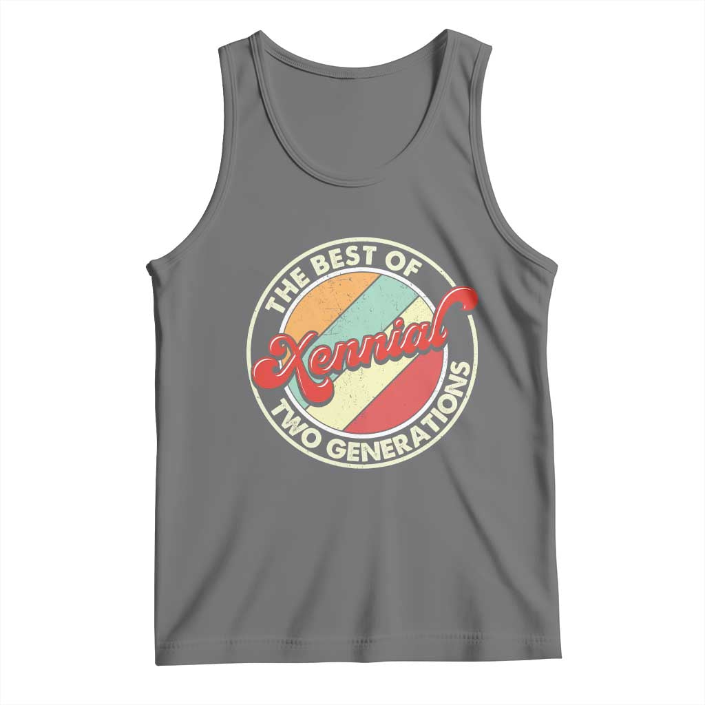 Xennial The Best of Two Generations Tank Top Retro Sunset Vintage 70s Graphic