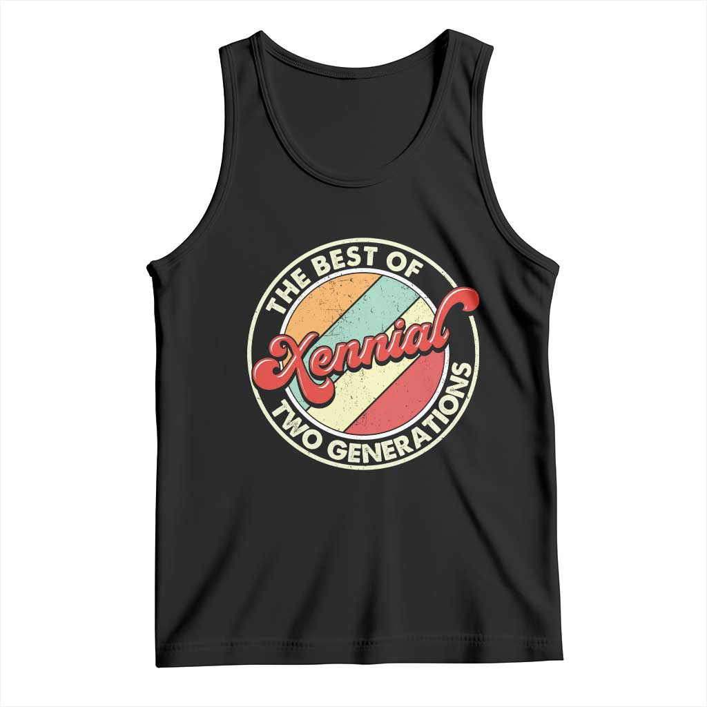 Xennial The Best of Two Generations Tank Top Retro Sunset Vintage 70s Graphic