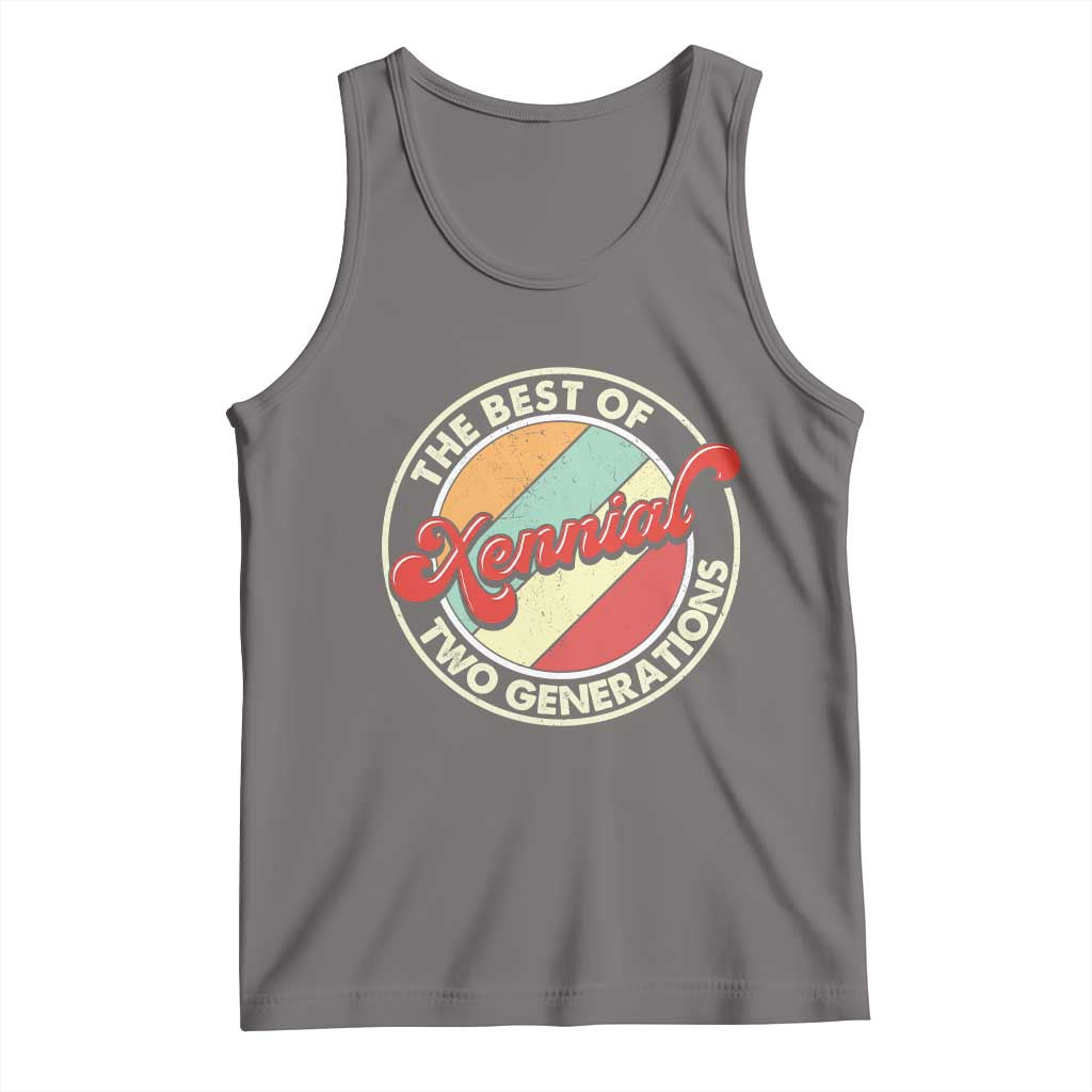 Xennial The Best of Two Generations Tank Top Retro Sunset Vintage 70s Graphic