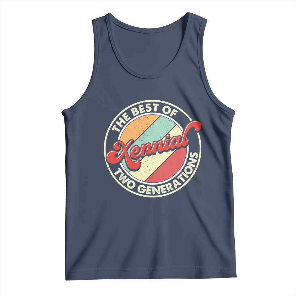 Xennial The Best of Two Generations Tank Top Retro Sunset Vintage 70s Graphic