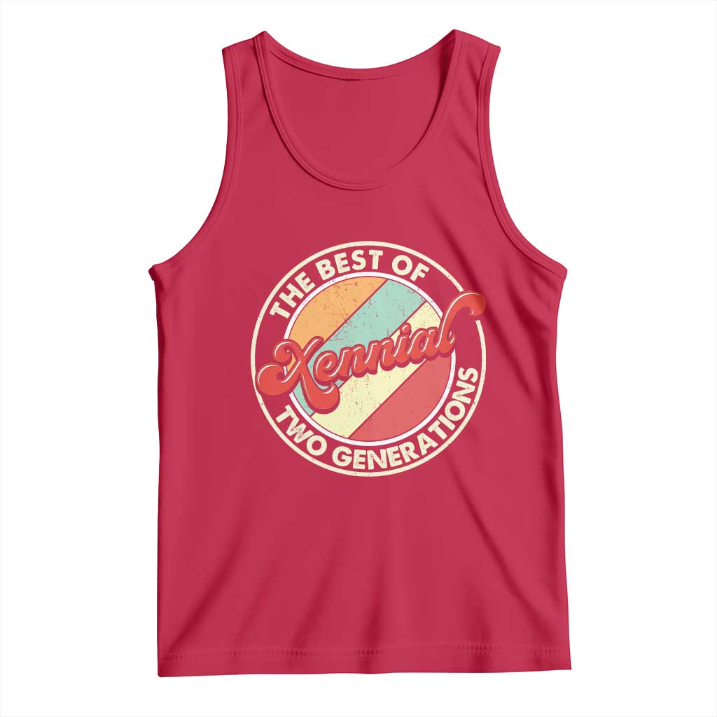 Xennial The Best of Two Generations Tank Top Retro Sunset Vintage 70s Graphic