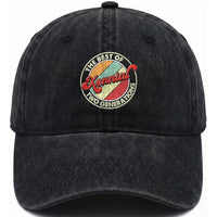Xennial The Best of Two Generations Washed Cotton Baseball Cap Retro Sunset Vintage 70s Graphic