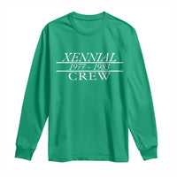 Xennial Crew 1977 to 1983 Long Sleeve Shirt Minimalist Bold Typography Graphic