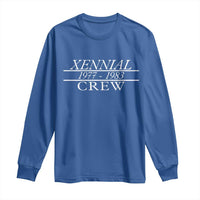 Xennial Crew 1977 to 1983 Long Sleeve Shirt Minimalist Bold Typography Graphic