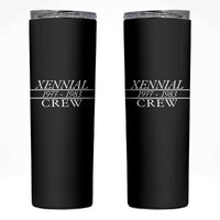 Xennial Crew 1977 to 1983 Skinny Tumbler Minimalist Bold Typography Graphic