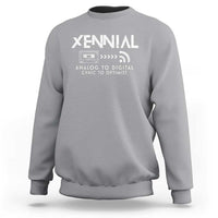 Funny Xennial Analog To Digital Sweatshirt Cassette Tape to Internet Cynic to Optimist