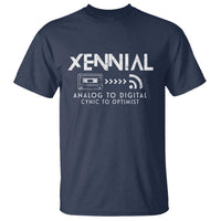 Funny Xennial Analog To Digital T Shirt Cassette Tape to Internet Cynic to Optimist