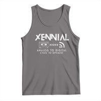 Funny Xennial Analog To Digital Tank Top Cassette Tape to Internet Cynic to Optimist