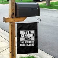 It's A Xennial Thing You Wouldn't Understand Garden Flag Distressed Retro Graphic