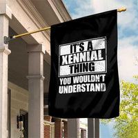 It's A Xennial Thing You Wouldn't Understand Garden Flag Distressed Retro Graphic