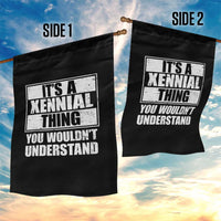 It's A Xennial Thing You Wouldn't Understand Garden Flag Distressed Retro Graphic
